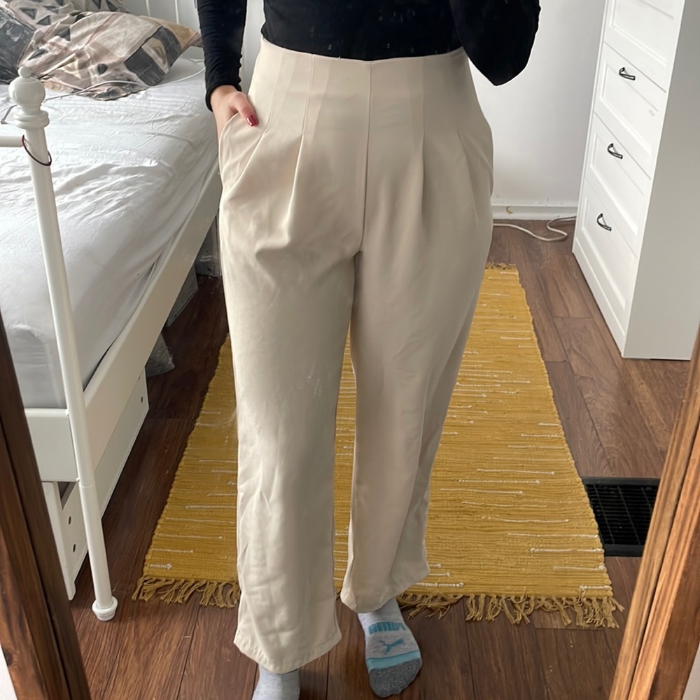 Beige dress pants